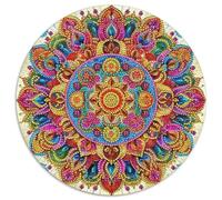 Mandala Fleur, Puzzle 1000 Pièces Rond, Activité Amusante Et Relaxante, Idéal pour Moments en Famille Ou Collection, Conseillé Dès 12 Ans, 1000pcs (67.5x67.5cm)