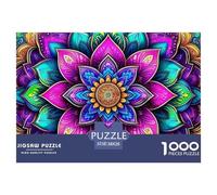 Mandala Fleur Puzzle Adulte Original Coloré Fleurs fraîches Cadeau Jouet Coloré Décoration Moderne Jeu Cadeau Unique 38x26cm/1000pcs