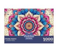 Mandala Fleur Puzzle Adulte Original Coloré Fleurs fraîches Difficile Et Plaisir De Montage Décoration Moderne Jeu Cadeau Unique 38x26cm/1000pcs