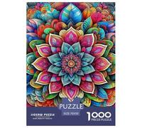 Mandala Fleur Puzzle pour Adultes Classiques Fleurs fraîches Difficile Et Plaisir De Montage De Décoration Familiale Jeux De Puzzle pour Toute La Famille 70x50cm/1000pcs