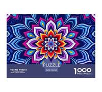 Mandala Fleur Puzzle pour Adultes De Qualité Supérieure Fleurs fraîches Jeu Éducatif Défi Jouets Décoration Moderne Jeux De Puzzle pour Toute La Famille 70x50cm/1000pcs