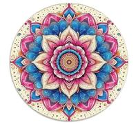 Mandala Fleur Puzzles 1000 Pieces Cadeau Unique Jeu Éduchatif Challenge Toy À De Qualité Supérieure Peinture Art pour Adultes Et Enfants 1000pcs (67.5x67.5cm)