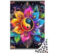 Mandala Fleur Puzzles 1000 Pieces Cadeau Unique Jeu Éduchatif Challenge Toy À De Qualité Supérieure Peinture Art pour Adultes Et Enfants À Partir De 12 Ans 1000pcs (75x50cm)