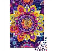 Mandala Fleur Puzzles 1000 Pièces Cadeau Unique Jeu Éduchatif Challenge Toy À De Qualité Supérieure Peinture Art pour Adultes Enfants 1000pcs (75x50cm)
