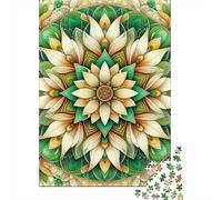 Mandala Fleur Puzzles 1000 Pièces Cadeau Unique Jeu Éduchatif Challenge Toy À De Qualité Supérieure Peinture Art pour Adultes Et Enfants 1000pcs (75x50cm)