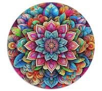 Mandala Fleur Puzzles Jeu De Puzzle Activités Familiales Stimulantes 1000 Pièces Brilliant Plants Casse-tête Qualité Premium pour Adultes Et Enfants 1000pcs (67.5x67.5cm)