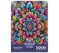 Mandala Fleurs Puzzle 1000 Pièces Educa Jeu D'Intelligence Décoration Intérieure Belles Plantes Jeu Éducatif Challenge Toy Adultes & Enfants des 14 Ans 38x26cm/1000pcs