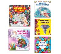 Mandala Floral Art + Cute Unicorn Designs + Sea Animals Designs + Animals Designs + Magic Mandala Art Designs Colouring Books | Calmness | Inspiration | Wonder | Expression | Light | Energy | Tranquil