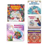 Mandala Floral Art + Cute Unicorn Designs + Sea Animals Designs + Birds Designs + Wonders Mandala Art Designs Colouring Books | Tranquility | Balance | Passion | Joy | Wisdom | Reflection | Grace | Li