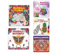 Mandala Floral + Cute Butterfly + Amazing Unicorn + Fruits & Vegetables + Wonders Art Designs Pattern Colouring Books For Kids | Mandala Art | Coloring Book | Relaxation | Creativity | Mindfulness | S