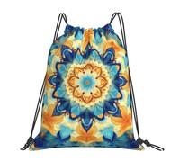 Mandala Floral Ethnique Unisexe Sac À Dos À Cordon Réglable Gym Sack Avec Cordons De Serrage Sac À Cordon Pour Plage Voyage Piscine