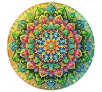 Mandala Flower 1000 Pièces Puzzle Rond De PourAdulteset Enfants Créatif Cadeau Unique Jouets Éducatifs Et De Décompression pour Enfants 1000pcs (67.5x67.5cm)