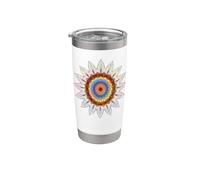 Mandala, géométrie sacrée, art du prana, yoga, mantra Om Good Gobelet isotherme en acier inoxydable double paroi