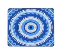Mandala Grec De L'Œil Maléfique Tapis De Souris Gaming Lavable Mousepad Bords Cousus Mouse Pad pour Voyage Travail Jeu 25X30Cm