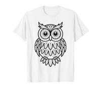 Mandala Hibou à colorier et à Peindre soi-même T-Shirt Graphique avec Valeur
