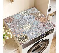 Mandala Housse De Protection Supérieure Pour Laveuse Et Sécheuse Housse Machine Laver Antidérapante Anti-Rayures Top Protector Mat Réfrigérateur Micro-ondes Four Maison Cuisine (Color 1,50x50cm)