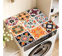 Mandala Housse De Protection Supérieure Pour Laveuse Et Sécheuse Housse Machine Laver Antidérapante Anti-Rayures Top Protector Mat Réfrigérateur Micro-ondes Four Maison Cuisine (Color 3,50x50cm)
