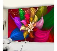 Mandala Indien coloré Fleur Tapisserie tenture Murale psychédélique Astrologie Divination Tapis Sorcellerie Hippie dortoir décor