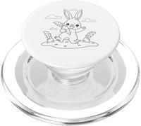 Mandala Lapin à colorier et colorier pour Les Enfants PopSockets PopGrip pour MagSafe