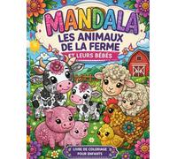 Mandala les animaux de la ferme et leurs bébés.