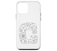 Mandala Lettre C à colorier et à Peindre soi-même Coque pour iPhone 12 Mini