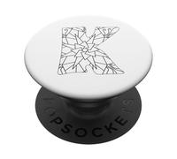 Mandala Lettre K à colorier et à Peindre soi-même PopSockets PopGrip Adhésif