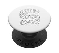 Mandala Lettre S à colorier et à Peindre soi-même PopSockets PopGrip Adhésif
