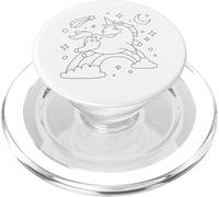 Mandala Licorne à colorier pour Les Enfants PopSockets PopGrip pour MagSafe