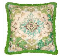 Mandala Life ART Bohemian Yoga Decor Housse de Coussin de Méditation - 65 cm - avec Frange Vintage - Taie d'oreiller Del Sol - Carrée - Zafu décoratif en Coton imprimé