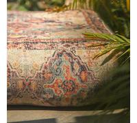 Mandala Life ART Boho Chic Decor Housse de Coussin d'extérieur - 60x20 cm - Taie d'oreiller Tapis de méditation carré - Pouf décoratif en Coton imprimé