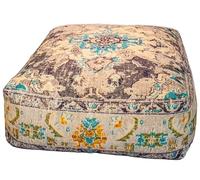 Mandala Life ART Boho Chic Yoga Decor Housse de Coussin de Sol - 60x20 cm - Taie d'oreiller carrée de méditation - Pouf décoratif en Coton imprimé