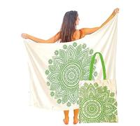 Mandala Life ART Paréo de Plage pour Femme - avec Sac - Boho Chic Cache Maillot - Sarong - Tapisserie