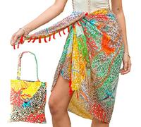 Mandala Life ART Sarong, paréo, bikini couvrant, serviette de plage, jupe enveloppante, châle, écharpe écharpe - Rayon de haute qualité - Doux et léger