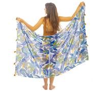 Mandala Life ART Sarong, paréo, bikini couvrant, serviette de plage, jupe enveloppante, châle, écharpe écharpe - Rayon de haute qualité - Doux et léger