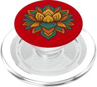 Mandala Lotus Coloré - Motif Boho Géométrique Art Asiatique PopSockets PopGrip pour MagSafe