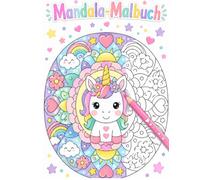 Mandala Malbuch: Niedliche Tiere: Einhorn, Katze, Hündchen, Eichhörnchen, Koala-Bär und viele mehr.