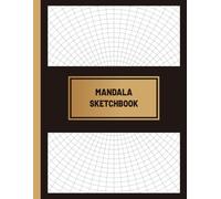 MANDALA PRACTICE WORKBOOK: Mandala Drawing Template Circular Grid Graph Paper (Polar Grid Paper) ，Polar coordinate graph paper, technical sketchbook, Black pages: Stress Relief And Relaxation