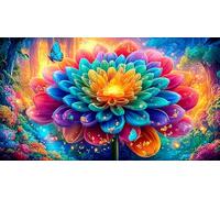 Mandala Puzzle 1000 pièces Cadeau Unique Jeu éducatif Challenge Toy de qualité supérieure Peinture Art pour Adultes et Enfants à partir de 12 Ans 75x50cm/1000pcs