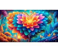 Mandala Puzzle 1000 pièces Educa Cadeau Unique De l'art Décoration Jeu éducatif Challenge Toy pour Adultes et Enfants à partir de 12 Ans 38x52cm/1000pcs