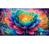 Mandala Puzzle 1000 pièces Educa Divertissement créatif De l'art Décoration Jeu éducatif Challenge Toy pour Adultes et Enfants à partir de 14 Ans 38x52cm/1000pcs