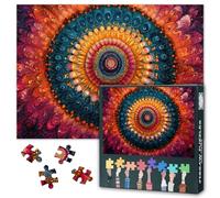 Mandala Puzzles 1000 pièces, Puzzle Adulte, Abstrait 1000 Pièces Puzzles pour Adultes, 70x50cm Puzzle Impossible Jeu d'adresse pour Toute la Famille