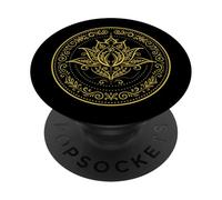 Mandala rond avec lotus Géométrie sacrée et spiritualité PopSockets PopGrip Adhésif