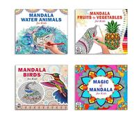 Mandala Sea Animals + Fruits & Vegetables + Birds + Magic Art Designs Pattern Colouring Books For Kids | Mandala Art | Coloring Book | Relaxation | Creativity | Mindfulness | Stress Relief | Art Thera