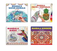 Mandala Sea Animals + Fruits & Vegetables + Birds + Wonders Art Designs Pattern Colouring Books For Kids | Mandala Art | Coloring Book | Relaxation | Creativity | Mindfulness | Stress Relief | Art The