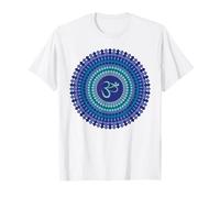 Mandala Spirituel Yoga Om Symbole Violet et Aqua Jewel Tones T-Shirt