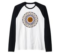 Mandala Spirituel Yoga Om Symbole Violet Marron Tribal Motif Manche Raglan