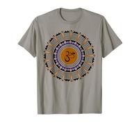 Mandala Spirituel Yoga Om Symbole Violet Marron Tribal Motif T-Shirt