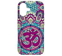 Mandala, Symbole Hindou de Pleine Conscience Vert énergie Zen Violet Coque pour iPhone 17