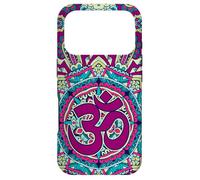 Mandala, Symbole Hindou de Pleine Conscience Vert énergie Zen Violet Coque pour iPhone 17 Pro