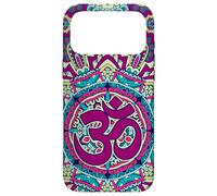 Mandala, Symbole Hindou de Pleine Conscience Vert énergie Zen Violet Coque pour iPhone 17 Pro Max